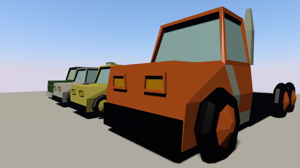 Cars low-poly preview image 1
